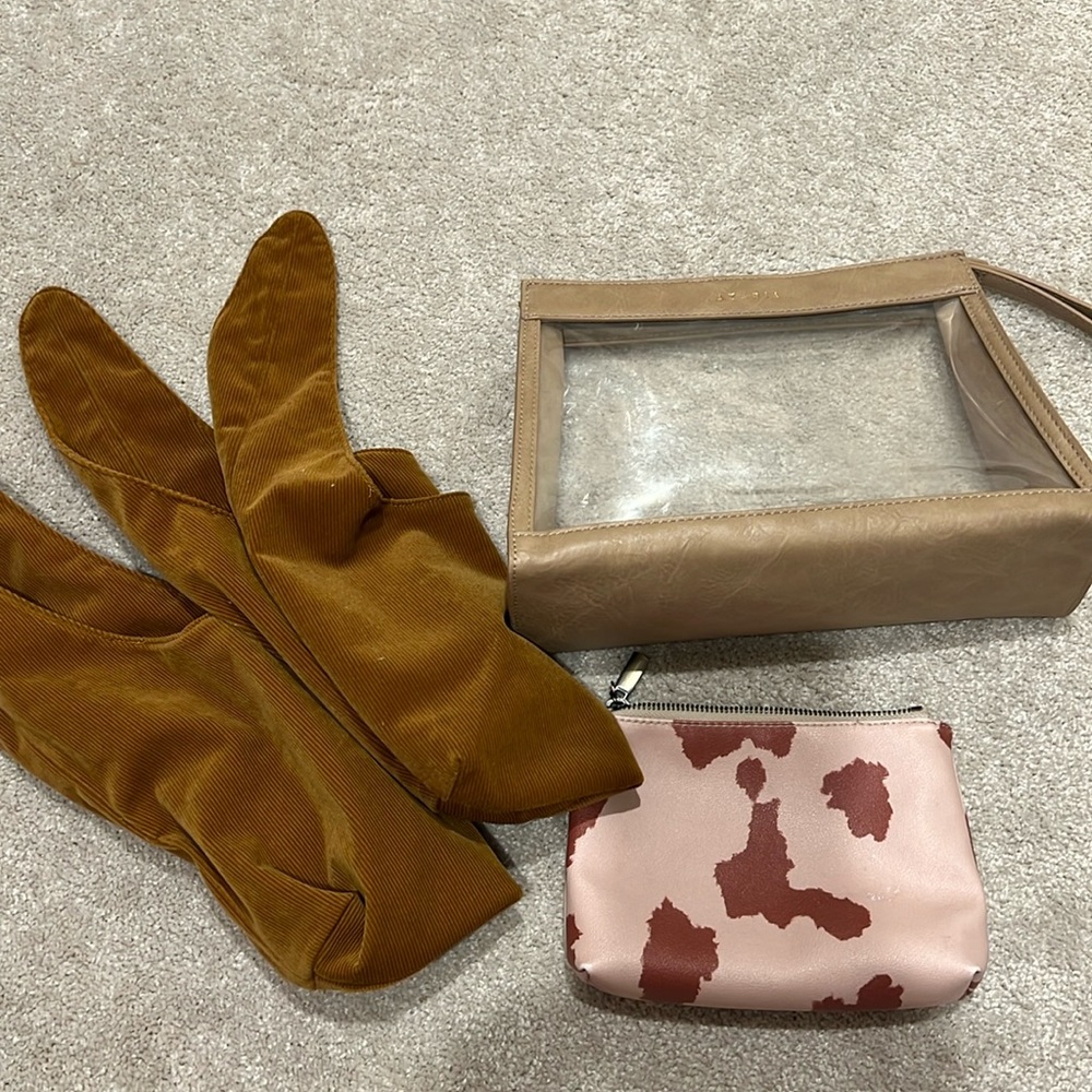 Azaria transparent tote and mini clutch